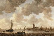 Jan van Goyen The Meuse at Dordrecht with the Grote Kerk. oil painting artist